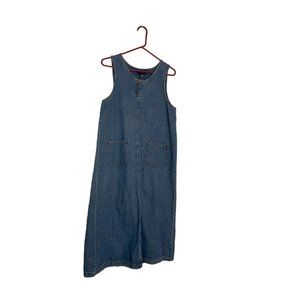 Original Ty Wear Womens Size 8 P Sleeveless Tank Dress jumper Denim Midi Front P
